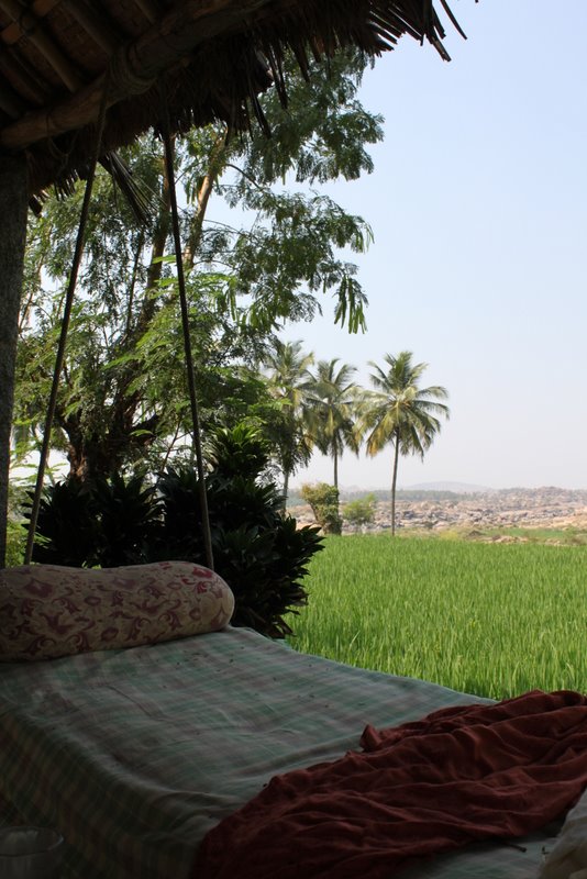 View from Hut 13 in Shanti Guesthouse.